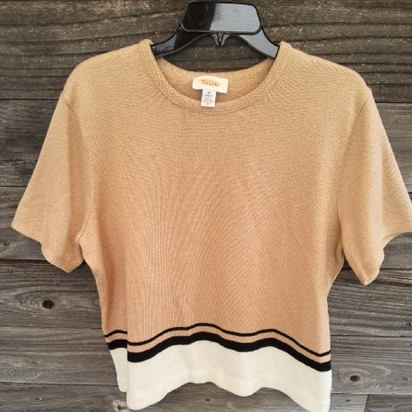 Talbots Beige Knit Sweater Size XL - Picture 1 of 8
